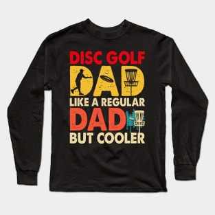 Funny Disc Golf Dad Player Vintage Retro Long Sleeve T-Shirt